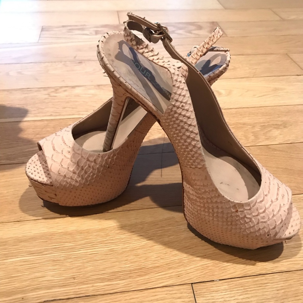 Pour La Victorie Sandals From A Python Like Skin,… - image 1